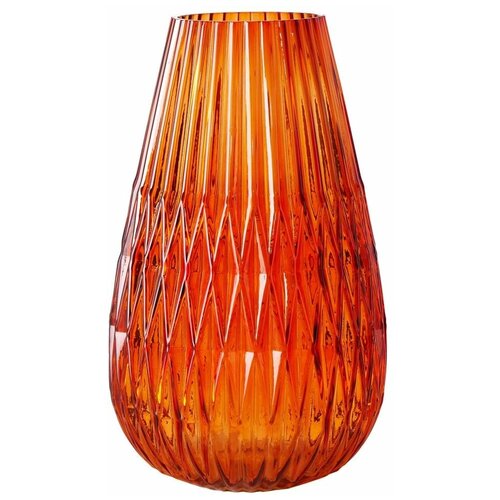 Стеклянная ваза ребекка, оранжевая, 27 см, Boltze