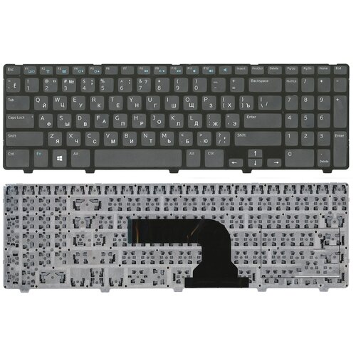 Клавиатура для ноутбука Dell Inspiron 15R 3521 15R 5521 черная клавиатура keyboard для ноутбука dell inspiron 15 3521 nsk la00r