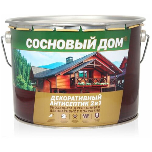 Состав для древесины декоративно-защитный сосновый ДОМ бесцветный 9л