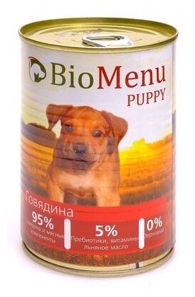 BioMenu Консервы для щенков Говядина (7393329797) 0,1 кг 19010 (26 шт)
