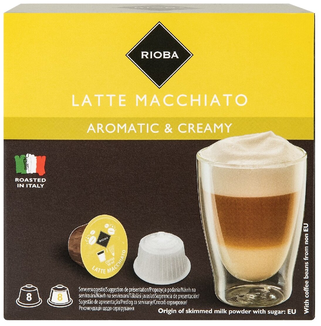 Капсулы для кофе-машин Nescafe Dolce Gusto/Кофе в капсулах Rioba Dolce Gusto Latte Macchiato, 8 порций - фотография № 1