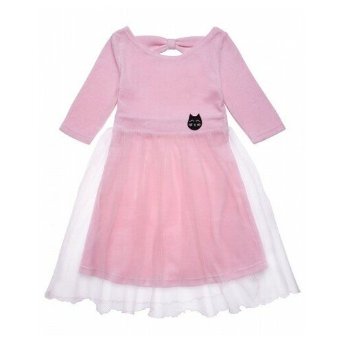 фото Платье cookie, нарядное, однотонное, размер 146, розовый