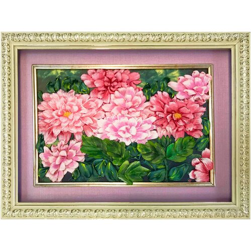 фото Набор для вышивания каролинка кл-4009(н) розовые хризантемы