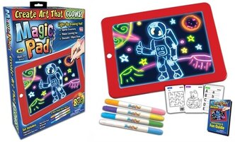 Детский набор для рисования с трафаретами и специальными фломастерами Magic Sketch Pad Цвет: Красный