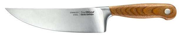 Нож кухонный Tescoma стальной универсальный лезв.180мм прямая заточка дерево/серебристый - фото №1
