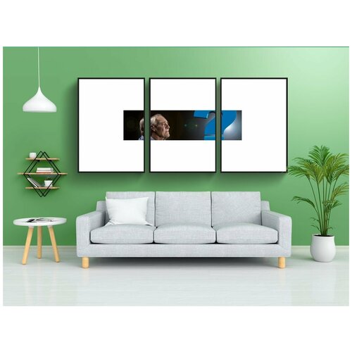 фото Набор модулных постеров для интерьера "человек, старый, посмотреть" 60x90 см. в тубусе, без рамки lotsprints