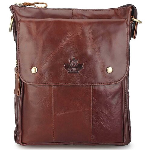фото Мужская сумка-планшет из натуральной кожи «скаггс» m1357 brown zznick