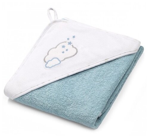 Полотенце  BabyOno Soft облака банное, 100x100см, небесный