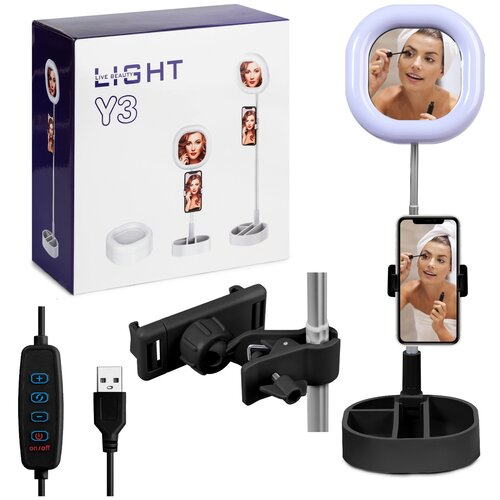 Селфи кольцо c зеркалом Y-3 черное 59000₽