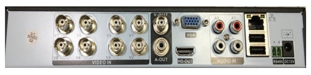 Видеорегистратор гибридный 8-и канальный для сетевых и AHD камер до 2 мп REG003