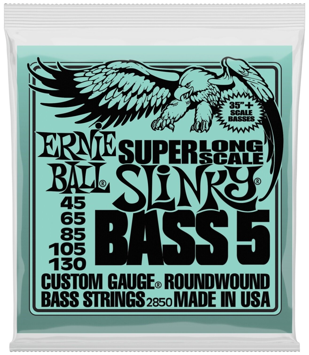 ERNIE BALL 2850 Nickel Wound Super Long Scale Slinky 45-130 Струны для 5 струнной бас-гитары