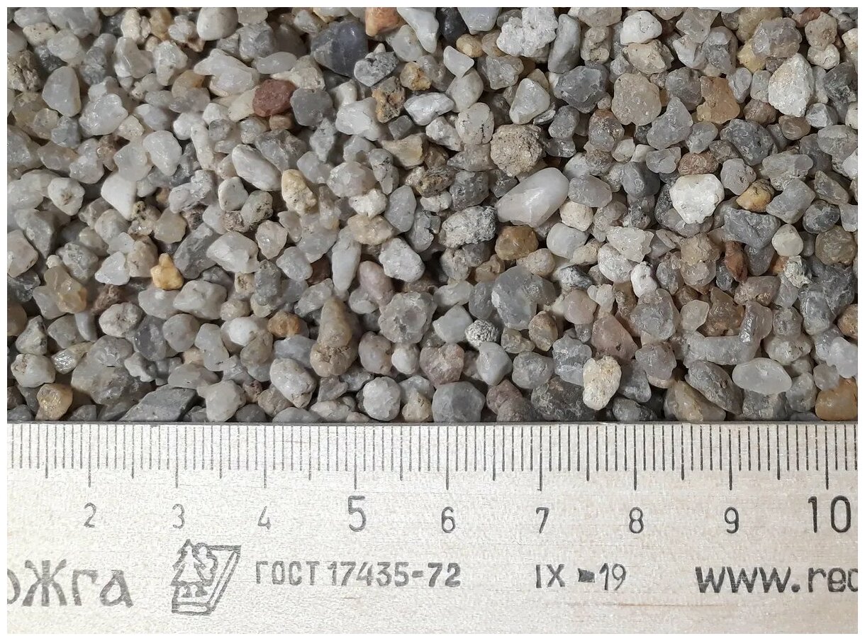 Кварцевый песок натуральный, фракционный 2-5мм, 15кг - фотография № 2