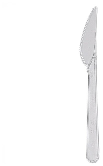 Нож одноразовый Комус прозрачный, 18 см, ПС 50шт./уп - фотография № 1