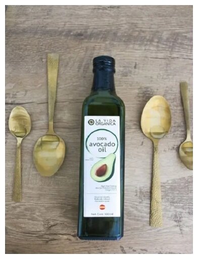 500 мл. Масло Авокадо La Vida Organica 100% Natural Avocado Cooking Oil