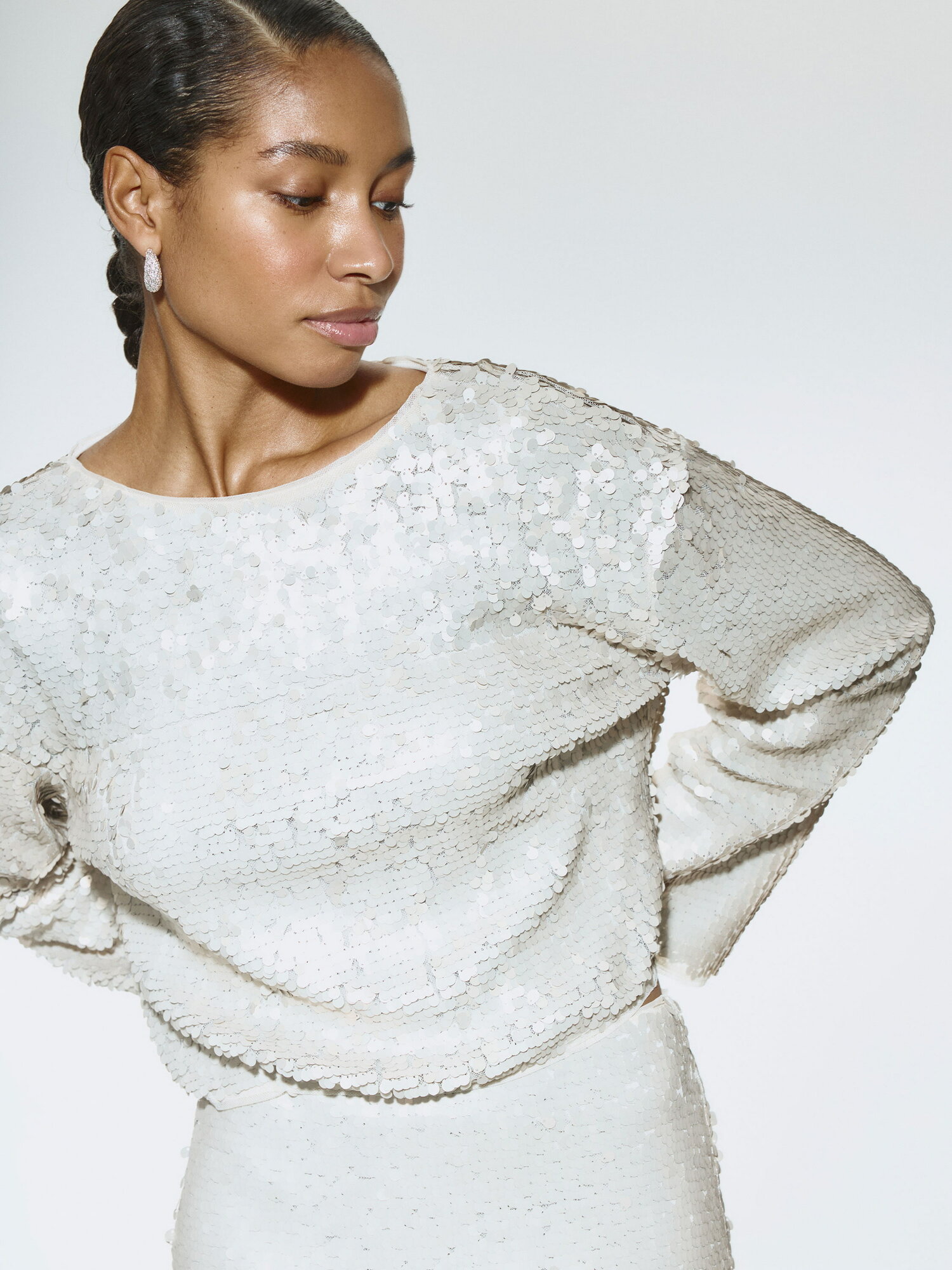 Лонгслив Sela, размер M INT, , кремовый/светлый беж — фото 1