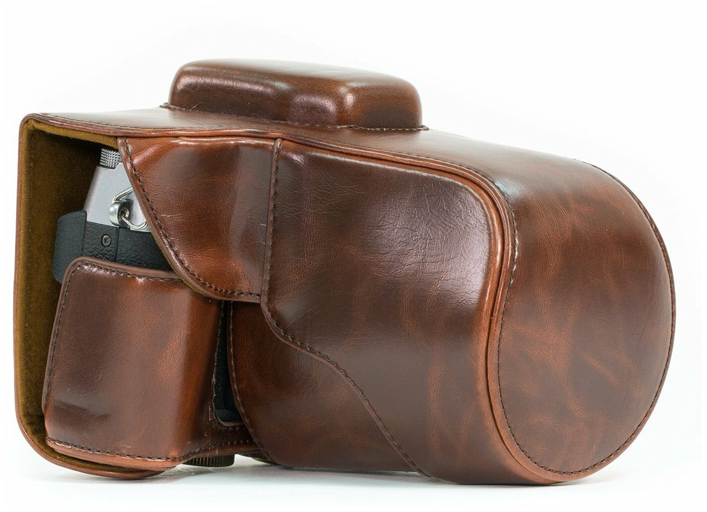 Защитный чехол-сумка-футляр MyPads TC для фотоаппарата Fujifilm X-T10/ X-T20/ XT10/ XT20 противоударный усиленный легкий из качественной кожи тем.