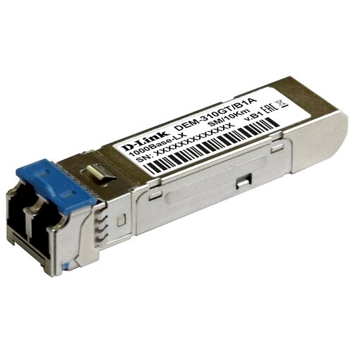 SFP трансивер D-Link DEM-310GT/B1A модуль d link dem 330t 3km wdm sfp трансивер с 1 портом 1000base bx d tx 1550 нм rx 1310 нм для одномодового оптического кабеля до 3 10 км