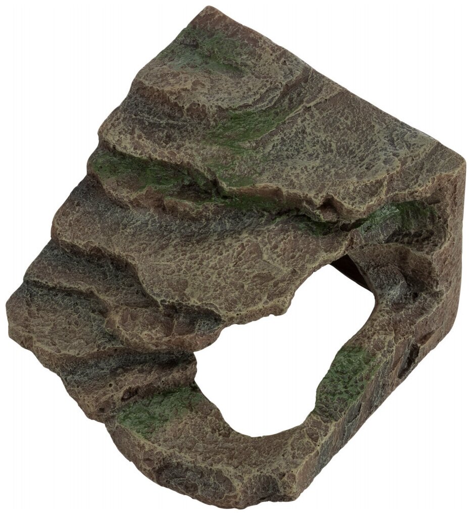 Грот угловой, скала с пещерой и площадкой, 14 х 11 х 14 см, Trixie (аксессуары для рептилий, 76194, серия Reptiland)