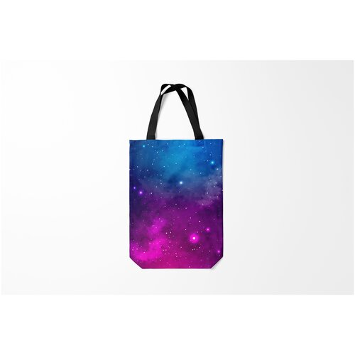 фото Сумка-шоппер / 31х42 см / неоновые принты / космос неоновый burnettie