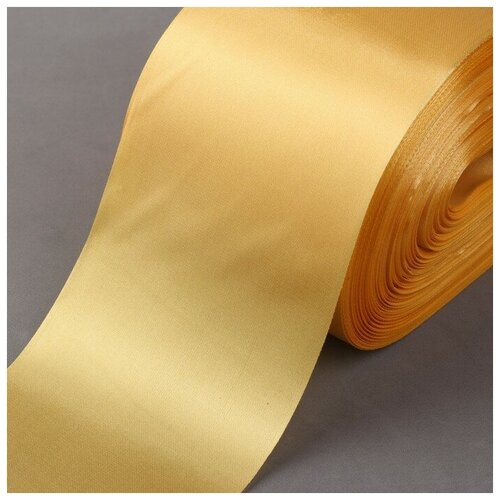 GreenWorld Лента атласная, 100 мм × 100 ± 5 м, цвет золотой