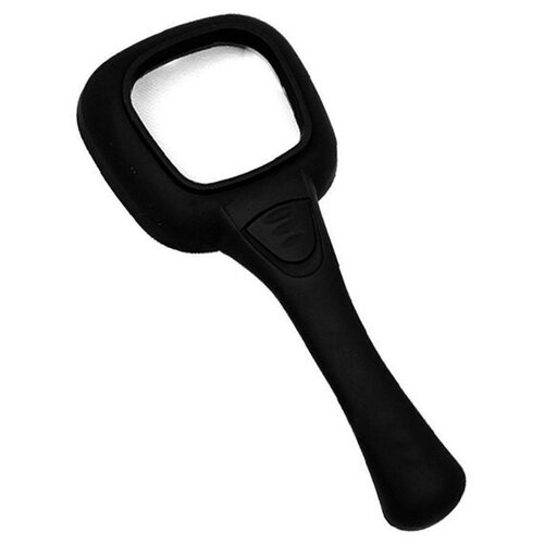 Лупа Kromatech ручная прямоугольная 4x, 60 мм, с подсветкой, ультрафиолет (6 LED), черная TH-600558