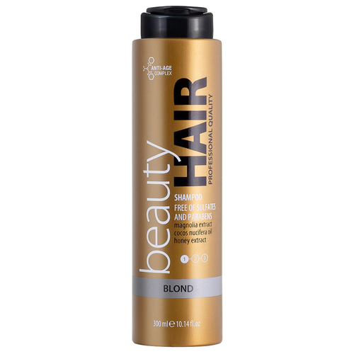 Шампунь увлажнение и питание BEAUTY HAIR BLOND SHAMPOO SULFATE FREE 300 мл шампунь увлажнение и питание beauty hair blond shampoo sulfate free 300 мл