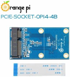 Orange Pi 4 Плата расширения PCIE Socket Специальный интерфейс OPI4 к плате адаптера Mini PCIE