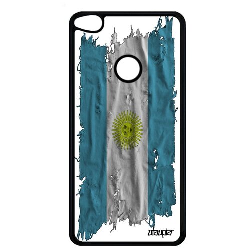 фото Красивый чехол для телефона // huawei p9 lite 2017 // "флаг аргентины на ткани" дизайн страна, utaupia, белый