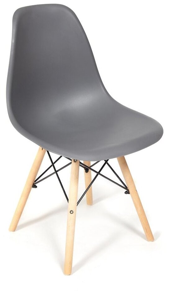 Комплект стульев Secret de Maison Tolix-Eames Cindy (001), массив дерева/металл, 4 шт., цвет: серый