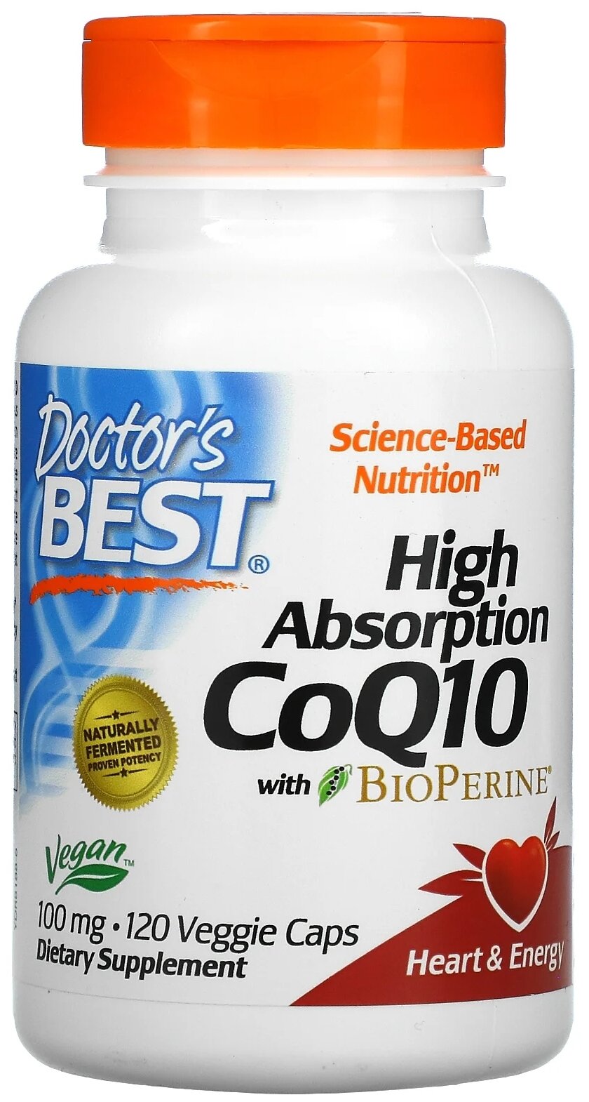 High Absorption Co Q10 вег. капс., 100 мг, 100 г, 120 шт.