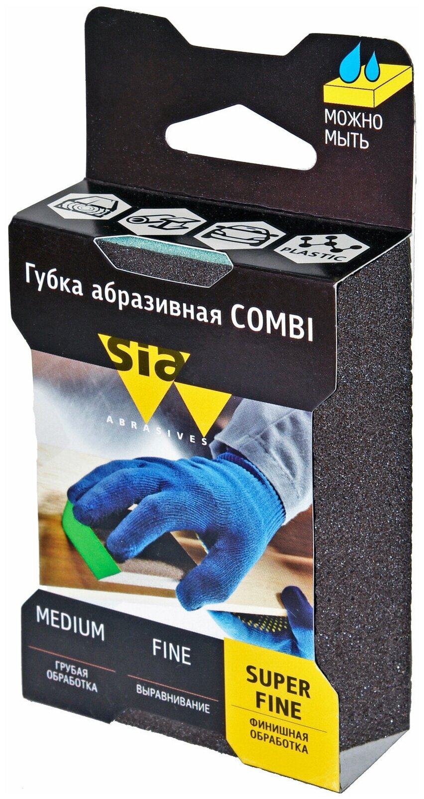 Абразивная губка COMBI superfine, 1 шт T00540-SSP-COMBI-S-FINE