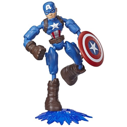 Фигурка Hasbro Bend And Flex: Avengers Капитан Америка E7869, 15 см фигурка hasbro bend and flex avengers капитан америка e7869 15 см