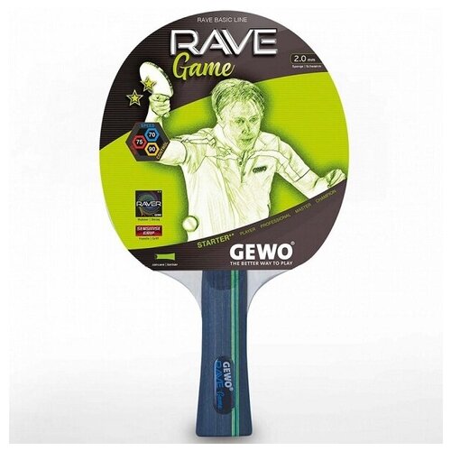 фото Ракетка для настольного тенниса gewo rave game, cv