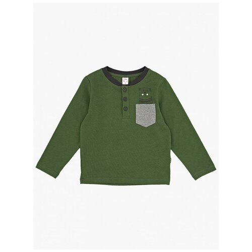 Лонгслив Mini Maxi, размер 98, зеленый футболка minaku размер 98 зеленый хаки