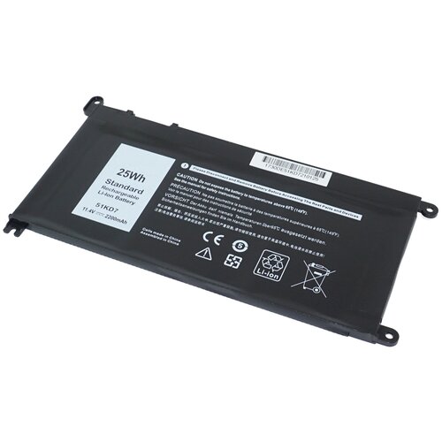 Аккумулятор 51KD7 для Dell Chromebook 11 3100 / 3180 (Y07HK, FY8XM) xnj46 0xnj46 dc power input jack in cable for dell chromebook 11 3180 3181 3189 latitude 3189 3190 dc30100zi00 dc30100zr00