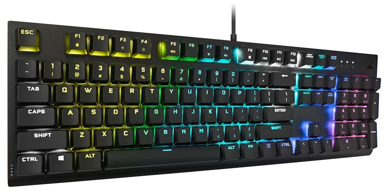 Игровая клавиатура Corsair Gaming™ CORSAIR K60 RGB PRO Low Profile Mechanical Gaming Keyboard, Backlit RGB LED, CHERRY MX Low Profile SPEED, Black