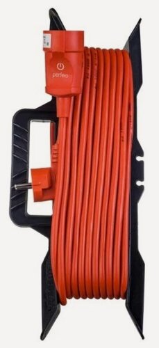 Изображение товара Удлинитель на рамке Perfeo с заземлением "RU POWER" 30м 1гн 16А ПВС 3х1,5 оранжевый (PF_C3274)