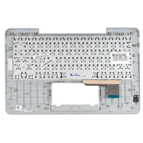 Клавиатура для ноутбука Asus T200TA-1K с топкейсом серебристая панель черные кнопки 211300₽