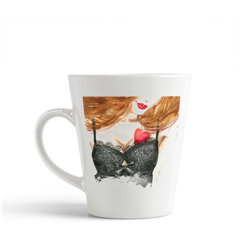 фото Кружка-латте coolpodarok "девушка. черный бюстгалтер"