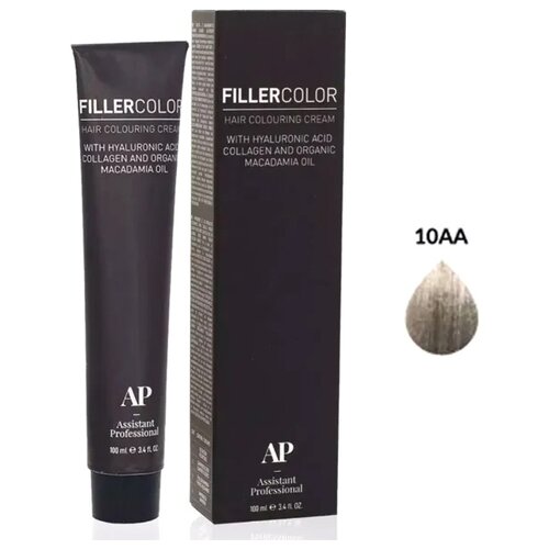 Assistant Professional Filler Color перманентная крем-краска для волос, 10AA Платиновый блондин пепельный интенсивный, 100 мл
