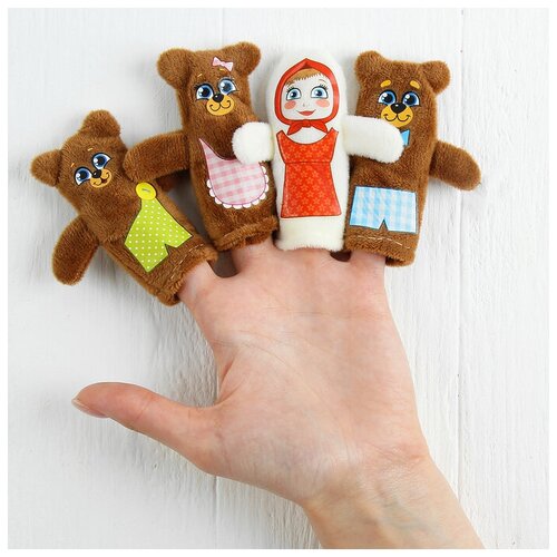 фото Кукольный театр «три медведя», набор: 4 персонажа, сценарий milo toys