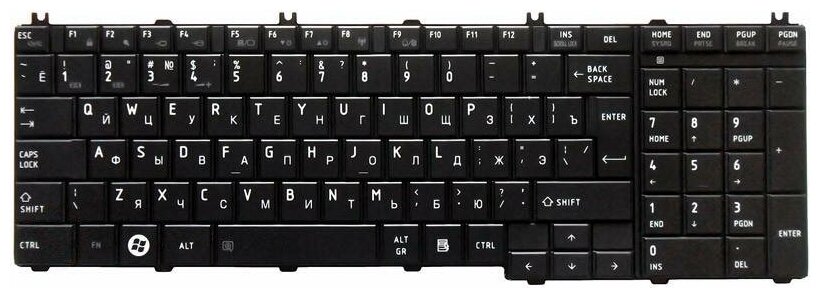 Клавиатура для ноутбука Toshiba Satellite L775 черная
