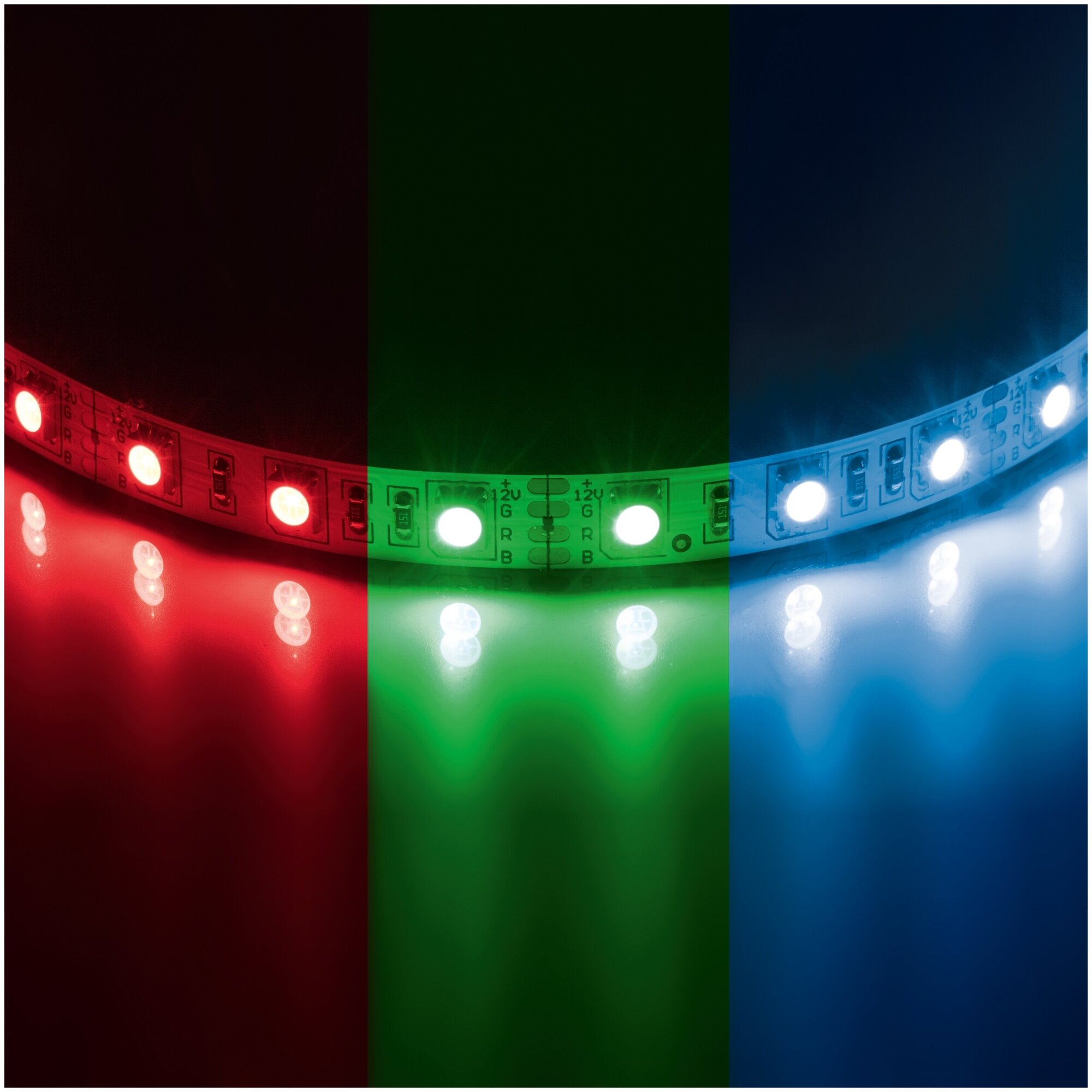 Светодиодная лента ip20 led 60 12V 5 метров Uzens RGB - фотография № 2