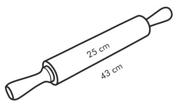 Скалка Tescoma DELICIA, нержавеющая сталь, 25х5 см