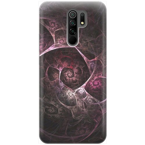 фото Ультратонкий силиконовый чехол-накладка для xiaomi redmi 9 с принтом "темная абстракция" gosso