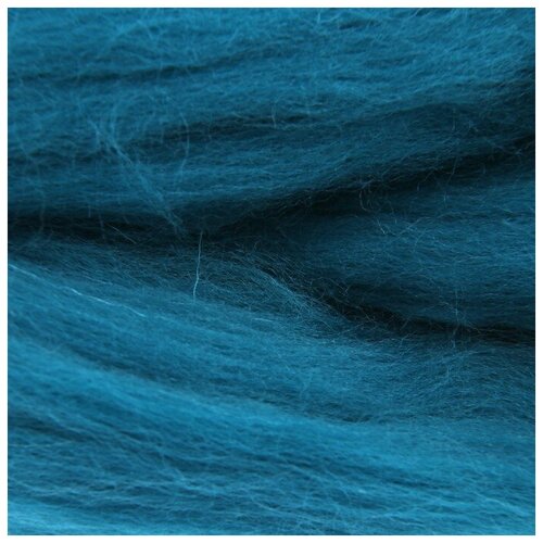Шерсть для валяния 100% тонкая шерсть 50гр (14-Морская волна)