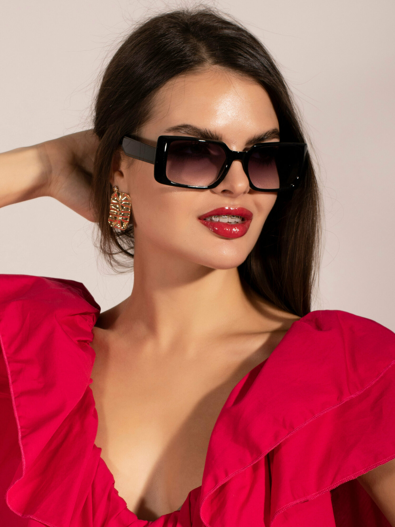 Очки для зрения женские -1,5 Готовые корригирующие очки в стильной оправе с тонированными линзами