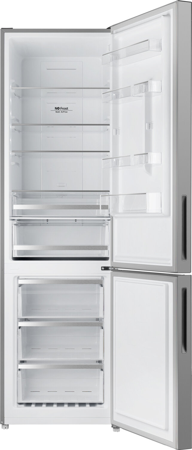 Холодильник двухкамерный Weissgauff WRK 2000 D Full NoFrost Inverter Grey Glass - фото №3