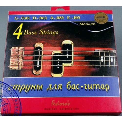 Струны для бас-гитары Fedosov ГБ4-2 45-105 гб4 1 чехол для бас гитары амс