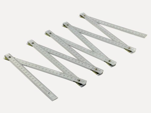 Изображение товара Метр складной 2м (алюминиевый) КЛБ арт 116534